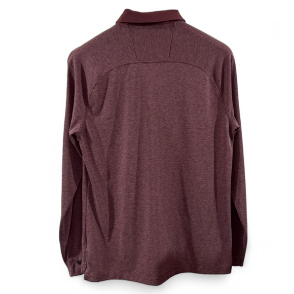 Men’s Burgundy Nike Golf Long Sleeve Polo Shirt Size Medium - Picture 3 of 5